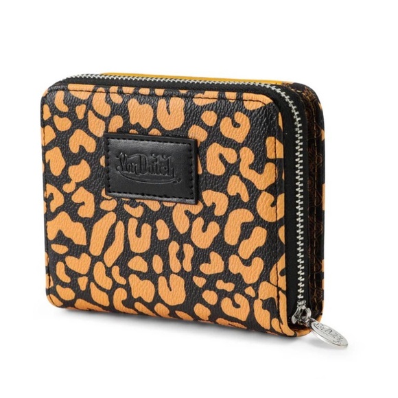 Von Dutch Handbags - Von Dutch | Orange Cheetah Vegan Leather Wallet